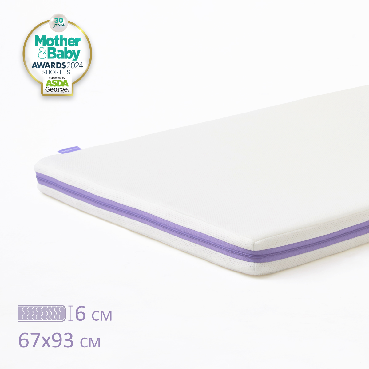 HugsieBABY Anti-Bacterial Baby Mattress for Nuna SENA aire